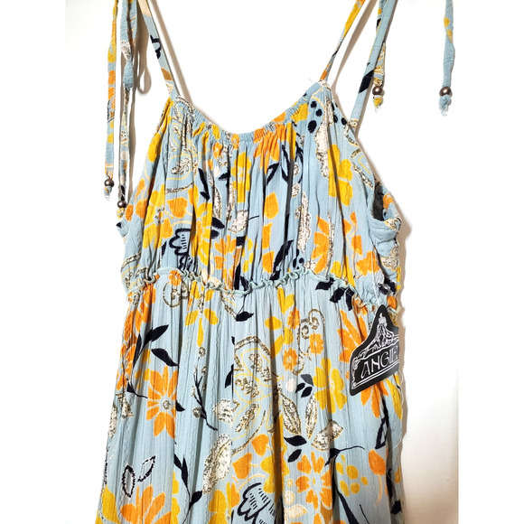 Angie NEW Womens Small Wide Leg Jumpsuit Boho Tiered‎ Floral Tiered Hippie - Picture 4 of 13